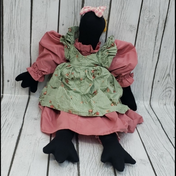 Primitive Vintage Style Dressed Lady Duck - Picture 3 of 7